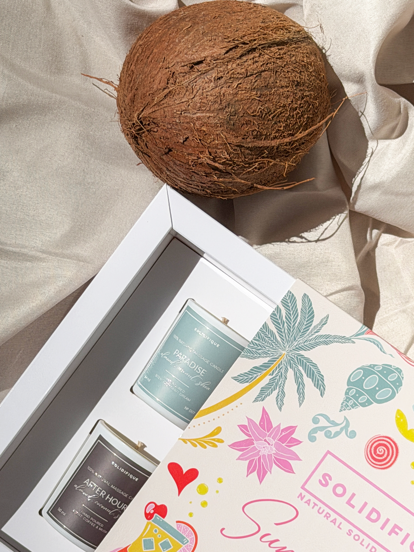 SOLIDIFIQUE Кутия с 4 мини масажни свещи SUMMER BOX